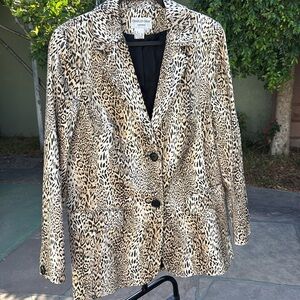 So Posh & Like New - Charles Gray London Leopard Blazer Classic Tailoring